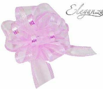 50mm Organza Pullbow - Light Pink