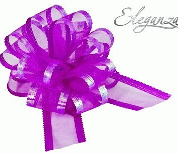 50mm Organza Pullbow - Fuchsia