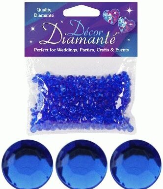 6mm Decor Diamante Sapphire Blue