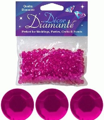 6mm Decor Diamante Cerise