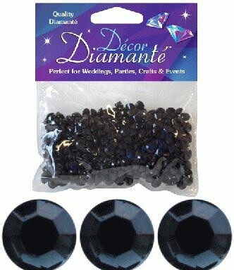 6mm Decor Diamante Black