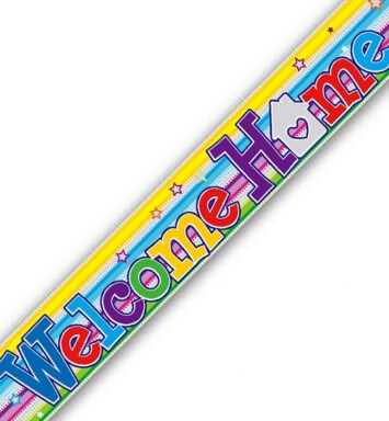 9ft Banner Welcome Home Swirl