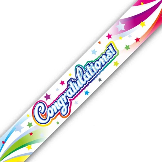 9ft Banner Congratulations Swirl
