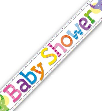 9ft Banner Baby Shower Elephants