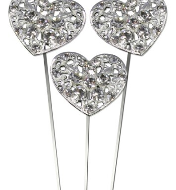 Eleganza Damask Diamante Heart Pick