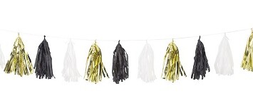 Tassel Garland - Gold,Black,White
