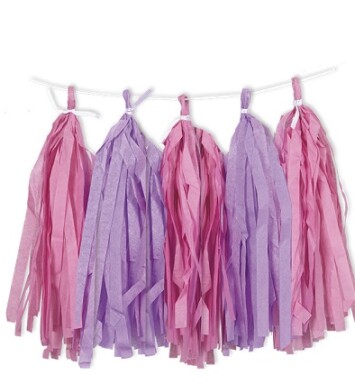 Tassel Garland - Pink/Purple