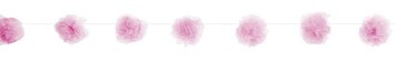 Tulle Pom Pom Garland - Pink