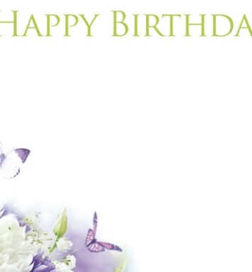 Florist Small Cards - Wishing You A Happy Birthday