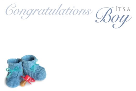 Florist Small Cards - Congratulations It's A Boy