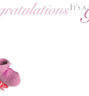 Florist Small Cards - Congratulations It's A Girl