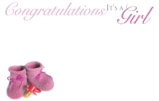 Florist Small Cards - Congratulations It's A Girl