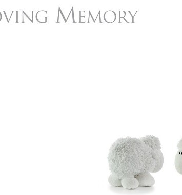 Florist Small Cards - In Loving Memory, White Sheep