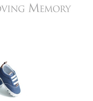 Florist Small Cards - In Loving Memory, Blue Shoes