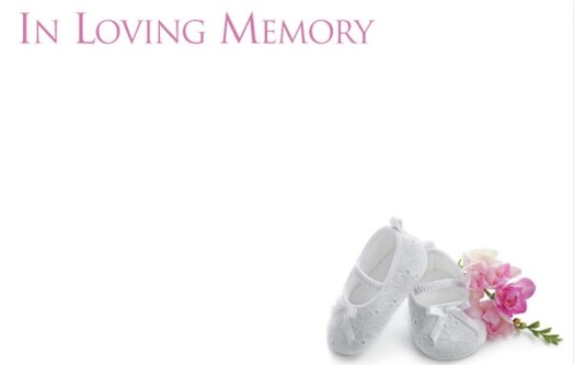 Florist Small Cards - In Loving Memory, White Shoes