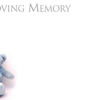 Florist Small Cards - In Loving Memory, Blue Teddy