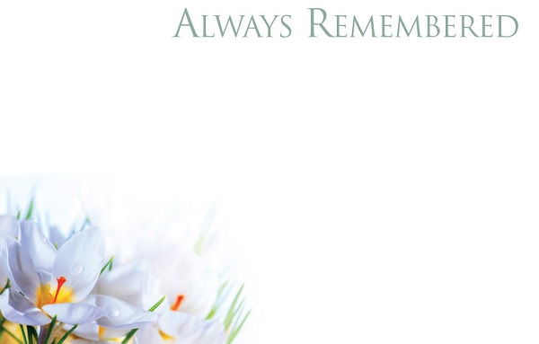 Florist Small Cards - Always Remembered