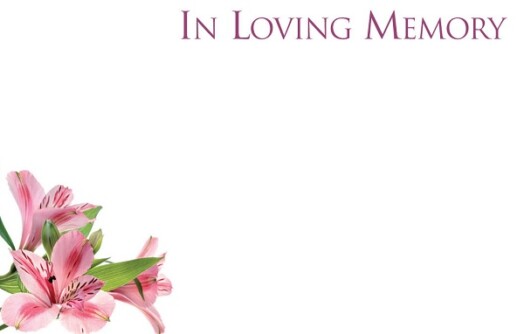 Florist Small Cards - In Loving Memory