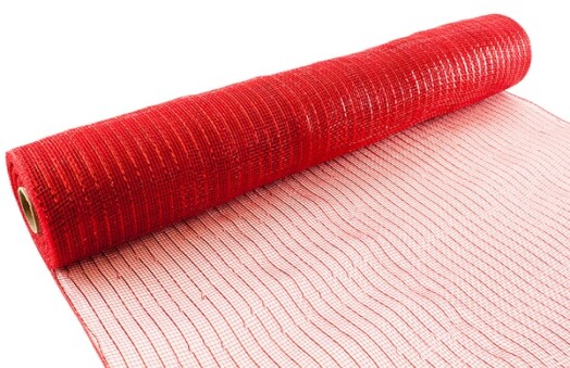 Eleganza Deco Mesh Metallic - Red