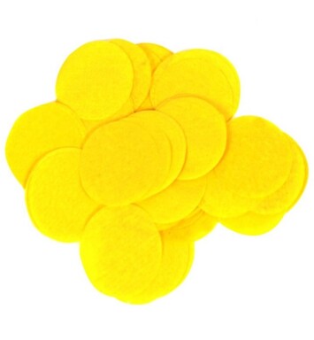 14g Yellow Round Tissue Paper Confetti - 15mm
