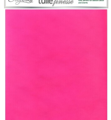 3m x 3m Eleganza Tulle Finesse - Hot Pink