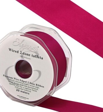 25mm Eleganza Wired Edge Premium Taffeta Magenta