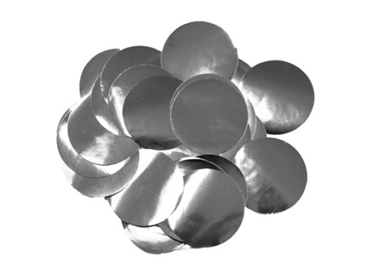 25mm Metallic Foil Confetti - Silver