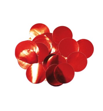 10mm Metallic Foil Confetti - Red