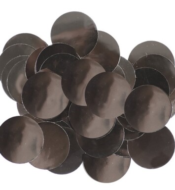 25mm Metallic Foil Confetti - Black