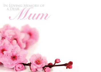 Florist Large Cards - In Loving Memory of a Dear Mum, Pink