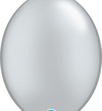12 Inch Metallic Silver Quick-Link Latex Balloons 50ct
