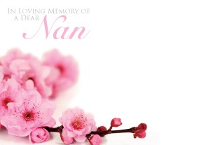 Florist Large Cards - In Loving Memory of a Dear Nan, Pink