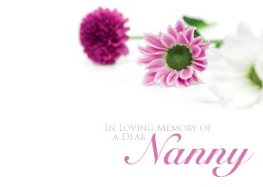 Florist Large Cards - In Loving Memory of a Dear Nanny, Mixed Flowers