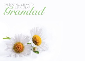 Florist Large Cards - In Loving Memory of a Dear Grandad, White Daisies
