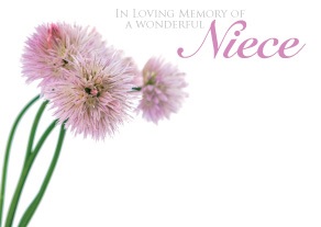 Florist Large Cards - In Loving Memory of a Dear Niece