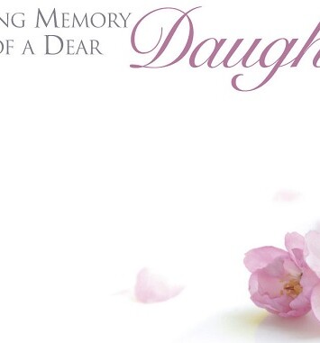 Florist Small Cards - In Loving Memory Dear Daughter