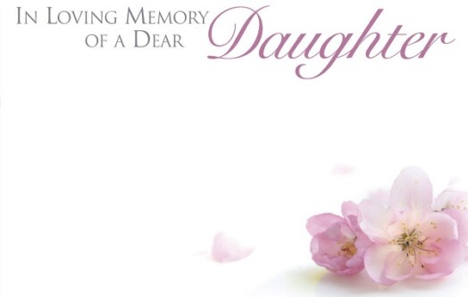 Florist Small Cards - In Loving Memory Dear Daughter