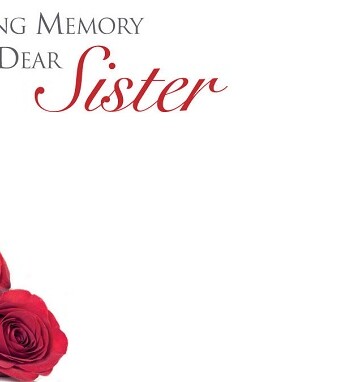 Florist Small Cards - In Loving Memory Dear Sister