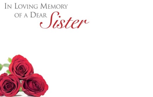 Florist Small Cards - In Loving Memory Dear Sister