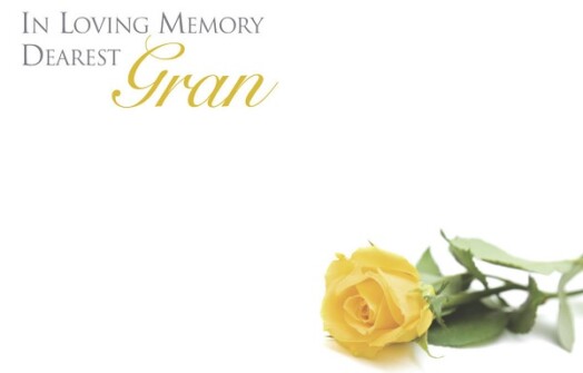 Florist Small Cards - In Loving Memory Dearest Gran