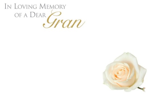 Florist Small Cards - In Loving Memory Dear Gran