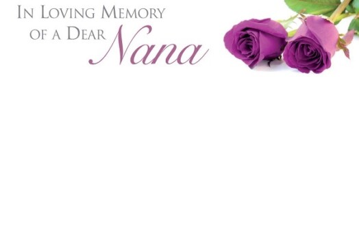 Florist Small Cards - In Loving Memory Dear Nana