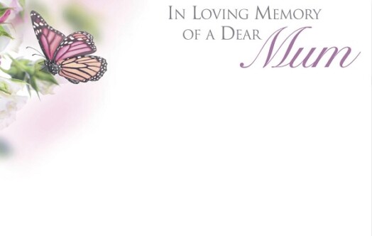 Florist Small Cards - In Loving Memory Dear Mum