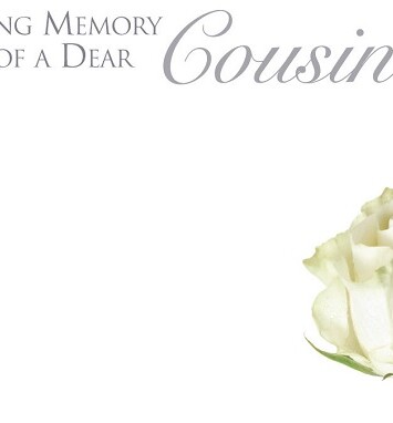 Florist Small Cards - In Loving Memory Dear Cousin