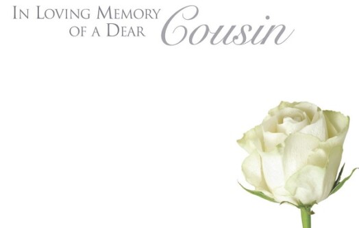 Florist Small Cards - In Loving Memory Dear Cousin
