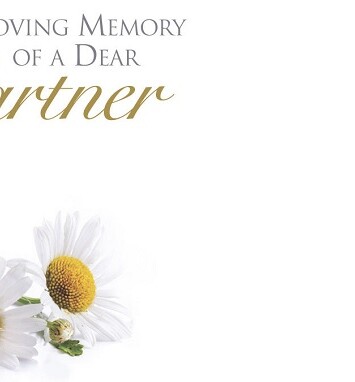 Florist Small Cards - In Loving Memory Dear Partner