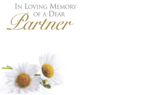 Florist Small Cards - In Loving Memory Dear Partner
