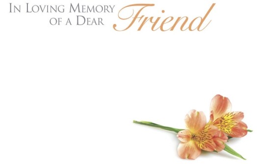 Florist Small Cards - In Loving Memory of a Dear Friend