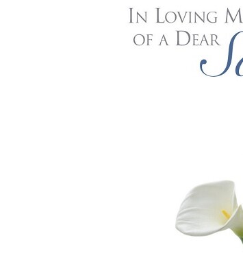 Florist Small Cards - In Loving Memory Dear Son