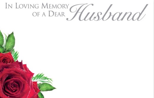Florist Small Cards - In Loving Memory Dear Husband